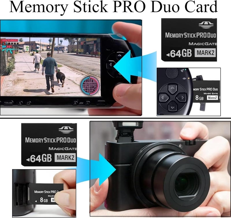 Ekoomar Original 64GB Memory Stick Pro Duo MARK2 - Compatible with PSP1000/2000/3000, DSLR Burst Shooting, MagicGate | High-Speed Read/Write Memory Stick Duo Card for PSP Memory Stick & Cameras - Image 5